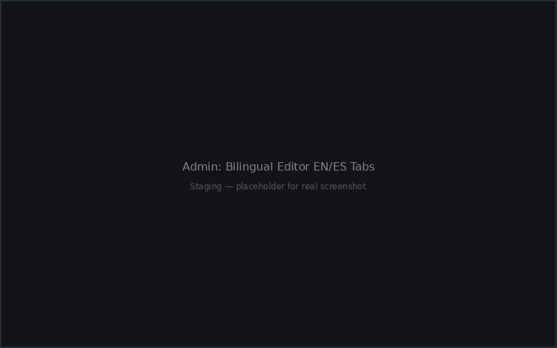Admin: Bilingual editor with EN/ES tabs
