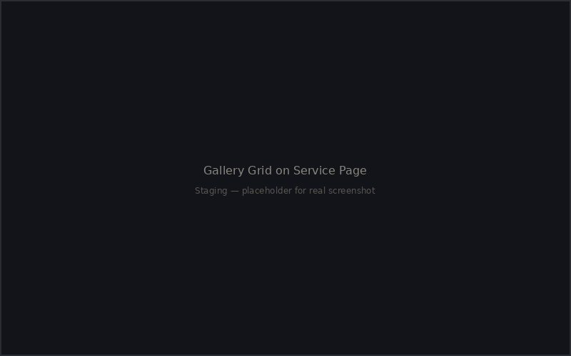 Gallery grid on a service page